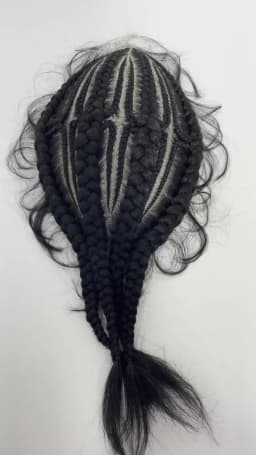 Men's Toupee Hair HD Full Lace Male Hairpieces with Cornrow Braids White Hair Reaplcement Synthetic Short Hair Topper for Men