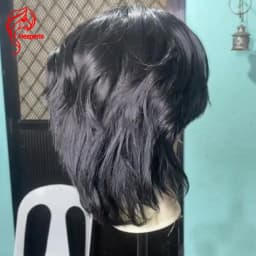 Hesperis Mens Wolf Cut Mullet Lace Wigs Natural Wavy Lace Front Human Hair Wigs For Male Layered Short Cut Pixie Wig For Boy