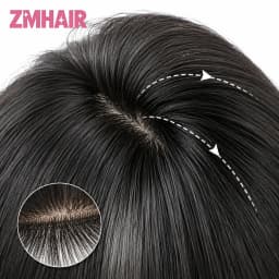 Malaysian Human 100%Hair Wig with Bangs 180% Density Center Part Silk Base Top Wigs Silky Straight Natural Hairline Elegant Hair