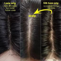 Malaysian Human 100%Hair Wig with Bangs 180% Density Center Part Silk Base Top Wigs Silky Straight Natural Hairline Elegant Hair