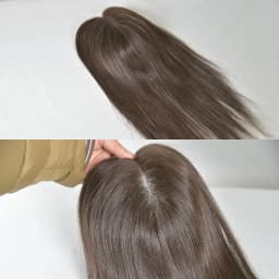 Hair Topper for Women Real Human Hair Clip in Hair Hairpieces for Women No Bangs Top Base Mono Lace 4x6inch Brown Color 14inch
