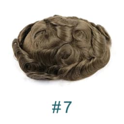 0.04- 0.06mm Natural Hairline Ultra Thin Skin Invisible Mens Toupee Cool Blonde Grey Male Human Hair Capillary Prosthesis System