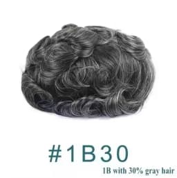 0.04- 0.06mm Natural Hairline Ultra Thin Skin Invisible Mens Toupee Cool Blonde Grey Male Human Hair Capillary Prosthesis System