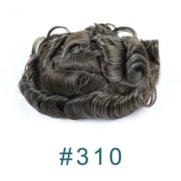 0.04- 0.06mm Natural Hairline Ultra Thin Skin Invisible Mens Toupee Cool Blonde Grey Male Human Hair Capillary Prosthesis System