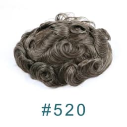 0.04- 0.06mm Natural Hairline Ultra Thin Skin Invisible Mens Toupee Cool Blonde Grey Male Human Hair Capillary Prosthesis System