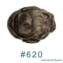 0.04- 0.06mm Natural Hairline Ultra Thin Skin Invisible Mens Toupee Cool Blonde Grey Male Human Hair Capillary Prosthesis System