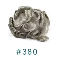 0.04- 0.06mm Natural Hairline Ultra Thin Skin Invisible Mens Toupee Cool Blonde Grey Male Human Hair Capillary Prosthesis System