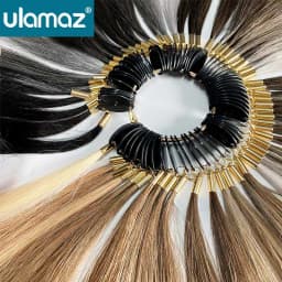 Human Hair Color Rings Hair Eextensions Wheel For Salon Swatches For Hairdresser Hair Dyeing Sample Chart Ring For Hairdressing
