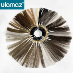 Human Hair Color Rings Hair Eextensions Wheel For Salon Swatches For Hairdresser Hair Dyeing Sample Chart Ring For Hairdressing