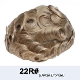 Realistic Male Hair Prosthesis 0.02-0.03mm Ultra Thin Skin Capillary Prosthesis 80% Toupee Wig Men Undetectable Man Hair System