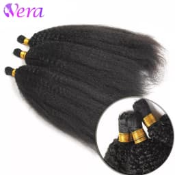 Kinky Straight Hair Bulk For Braiding 100% Real Human Hair No Weft Bundles 100G 150G Bulk Brading Hair Extensions Natural Color