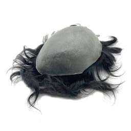 Thinnest 0.03mm Base PU Knot Men's Wig Transparent PU Men Toupee Men's Hair Pieces Unit Hair Replacement System Size 8x10 Inch