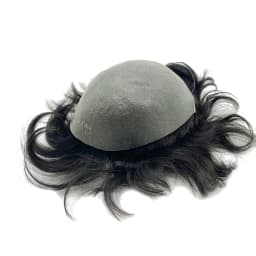Thinnest 0.03mm Base PU Knot Men's Wig Transparent PU Men Toupee Men's Hair Pieces Unit Hair Replacement System Size 8x10 Inch