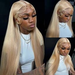 220% 250% Density 613 Hd Lace Frontal Wig Blonde 13x4 13x6 360 Blonde Lace Front Human Hair Wigs For Women Pre Plucked Brazilian Straight Hair Daily Wear