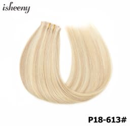 Isheeny Straight Long Tape Weft Hair 12"-22" Invisible PU Skin Weft Human Hair Extensions Natural Inject Hair Bundles 80-100g