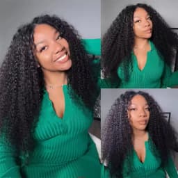 Smilegirl 220% Density 30 Inch Deep Curly Wave Wig 5x5 Glueless Lace Front Pre Plucked Brazilian Wet Wavy HD Transparent Lace Frontal Natural Color for Women