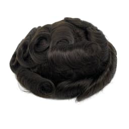 Human Hair Hairpieces Thin Skin PU Replacement System Human Hair Men Toupees