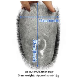15*20cm 100% Human Hair Men's Short Buzz Cut Hair Thin Skin Toupee Men Human Hair Transparent Full Biological Scalp Prosthesis