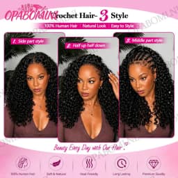Burmese Curly Feather Crochet Human Hair, 100% Human Hair, Boho Braid Hair Extensions for Women, Pre-Separated Feather Hair Bundles, 14–26 inches, 15A Top-Quality Hair, 60/120/180/240 grams and 100 strands