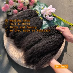 4C Afro Kinky Curly Human Hair Bundles Coily Hair Weave Extensions Natural Color 100% Unprocessed Raw Virgin Hair For Women