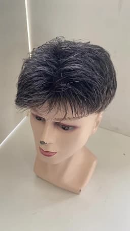 Precut Hairstyle Lace Pu Male Hair Prosthesis Mono Toupee Hair Men Full Lace Hair System For Man Wear And Go Men's Wig Remy Hair