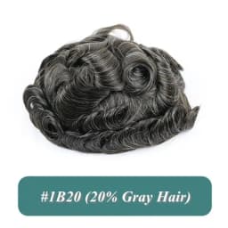 Natural Hairline 0.02mm Super Thin Skin Base Men's Toupee 80~90% Density Grey Male Human Hair Capillary Prosthesis System Wigs