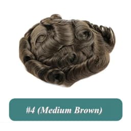 Natural Hairline 0.02mm Super Thin Skin Base Men's Toupee 80~90% Density Grey Male Human Hair Capillary Prosthesis System Wigs