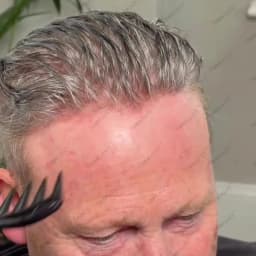 Natural Hairline 0.02mm Super Thin Skin Base Men's Toupee 80~90% Density Grey Male Human Hair Capillary Prosthesis System Wigs