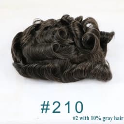 Natural Hairline 0.02mm Super Thin Skin Base Men's Toupee 80~90% Density Grey Male Human Hair Capillary Prosthesis System Wigs