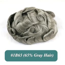 Natural Hairline 0.02mm Super Thin Skin Base Men's Toupee 80~90% Density Grey Male Human Hair Capillary Prosthesis System Wigs