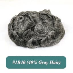 Natural Hairline 0.02mm Super Thin Skin Base Men's Toupee 80~90% Density Grey Male Human Hair Capillary Prosthesis System Wigs