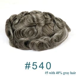 Natural Hairline 0.02mm Super Thin Skin Base Men's Toupee 80~90% Density Grey Male Human Hair Capillary Prosthesis System Wigs