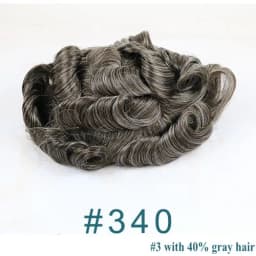 Natural Hairline 0.02mm Super Thin Skin Base Men's Toupee 80~90% Density Grey Male Human Hair Capillary Prosthesis System Wigs