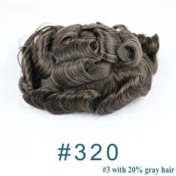 Natural Hairline 0.02mm Super Thin Skin Base Men's Toupee 80~90% Density Grey Male Human Hair Capillary Prosthesis System Wigs