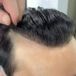 Natural Hairline 0.02mm Super Thin Skin Base Men's Toupee 80~90% Density Grey Male Human Hair Capillary Prosthesis System Wigs