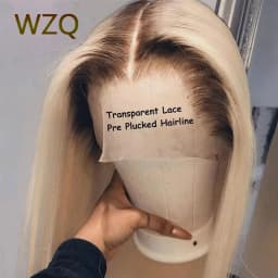 13x4 Ombre 613 HD Lace Frontal Wig 180% Short Bob Straight Lace Front Wigs Human Hair Pre Plucked Transparent Lace Wig For Women
