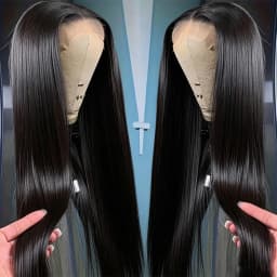 13x4 13x6 Hd Bone Straight Transparent Lace Front Wig Human Hair 40 Inch Pre Plucked Lace Frontal Wigs 250 Density