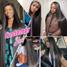 13x4 13x6 Hd Bone Straight Transparent Lace Front Wig Human Hair 40 Inch Pre Plucked Lace Frontal Wigs 250 Density