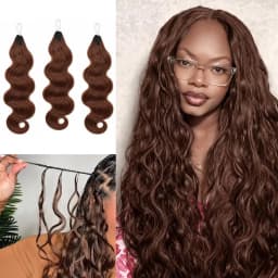 FRIZIRA Chocolate Brown Miracle Knots Crochet Human Hair Crochet Braids Body Wave Feather Crochet Human Hair Extensions