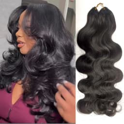 FRIZIRA Chocolate Brown Miracle Knots Crochet Human Hair Crochet Braids Body Wave Feather Crochet Human Hair Extensions