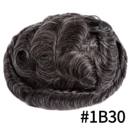 Men’s Clip-On Hair System Mono Male Wig 130% Density Durable Male Hair Prosthesis Toupee Men 6" Hair Replacement System For Men