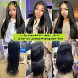 26 28 30 inch Wig Frontal Lace HD 13x6 human hair smooth in pre-thinked top quality to Super soft density for women Delivery 1-3 days