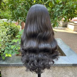 Natural Black 13×4 Synthetic Lace Wigs for Cosplay Women Long Wave Curly Wig for Men Pre Plucked 150% Density Daily Use Natural