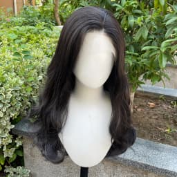 Natural Black 13×4 Synthetic Lace Wigs for Cosplay Women Long Wave Curly Wig for Men Pre Plucked 150% Density Daily Use Natural