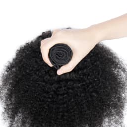 YVONNE Afro Kinky Curly Virgin Hair 3 Bundles Brazilian Hair Weave Bundles 100% Human Hair Natural Color