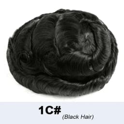 Swiss Lace Toupee Mens Wigs Invisible Male Hair Prosthesis 100% Density Human Hair Natural Hair Wig Man Full Lace Hair System