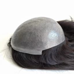 Wholesale Full PU 7x9 PU Injected Silicone Skin Natural Virgin Human Russian Hair Topper for Women in Stock