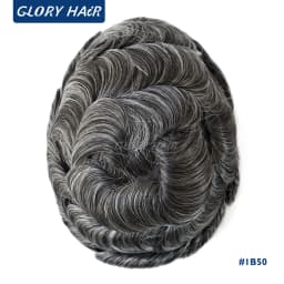 Stock 5 Inch Dura Australia Man Toupee Indian Human Hair Lace And Pu Base Hair System For Men Hair Prosthesis Free Shipping