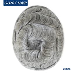 Stock 5 Inch Dura Australia Man Toupee Indian Human Hair Lace And Pu Base Hair System For Men Hair Prosthesis Free Shipping