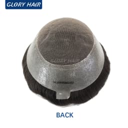 Stock 5 Inch Dura Australia Man Toupee Indian Human Hair Lace And Pu Base Hair System For Men Hair Prosthesis Free Shipping